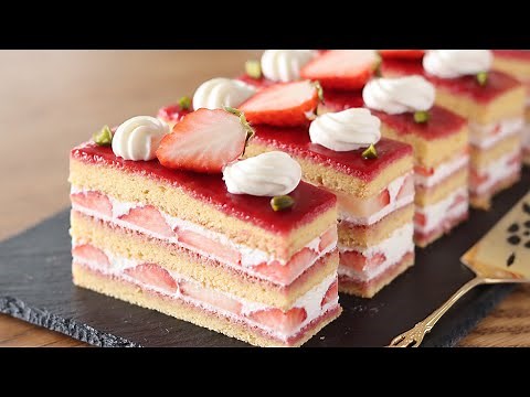Strawberry Opera Cake｜HidaMari Cooking