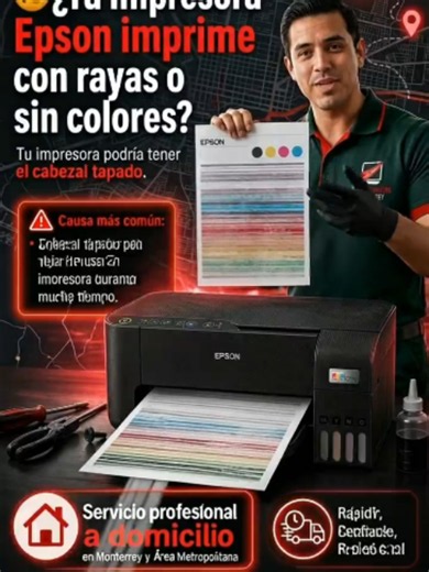 ¿Tu impresora Epson Imprime con Rayas o sin Colores?