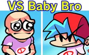 （阴间MOD）Friday Night Funkin' - VS Baby Blue Brother FULL WEEK _ Cutscenes