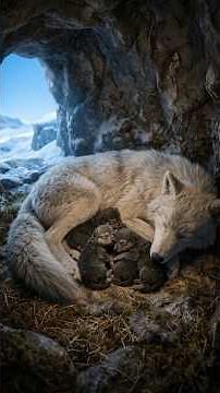 Arctic Wolf Life Cycle: From Tiny Pup to Arctic Survivor 🐺❄️ #shorts #arcticwolf #wolf #fyp #fypシ
