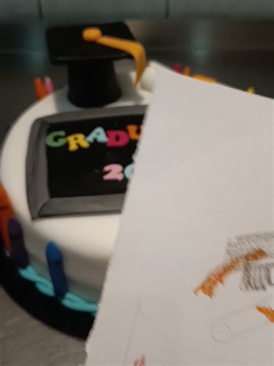 From crayons to caps, they've made it! 🎓✨🌈 This special graduation cake was made to celebrate a year of learning, laughter, friendships, and unforgettable memories. 💕📚 A huge THANK YOU to the wonderful teachers who help little minds grow every day! 🍎❤️ Now it's time to celebrate our kindergarten graduates! 🎉🎂 @queen D (Darlene Marleys ) #CustomCake #CakeDecorating #caketok #CakeReveal #SmallBusiness