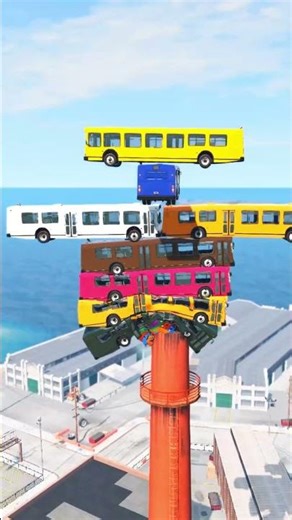 Cars & Buses vs Massive Pit - BeamNG.Drive