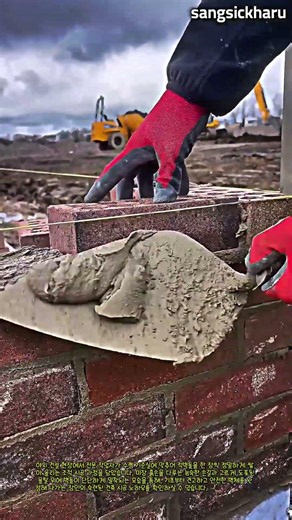 전문가의 현장 적벽돌 조적 시공 #worker #process #bricklayer #masonry #construction