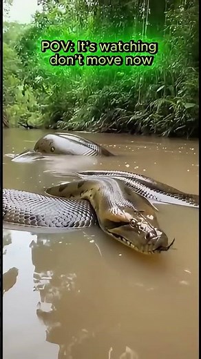 Giant Anaconda Surfaces in the Amazon! 😱🌴🐍
