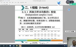 定量数据t检验2mp4（两独立样本t检验：正态性检验-方差齐性检验-t，两类错误，置信区间）