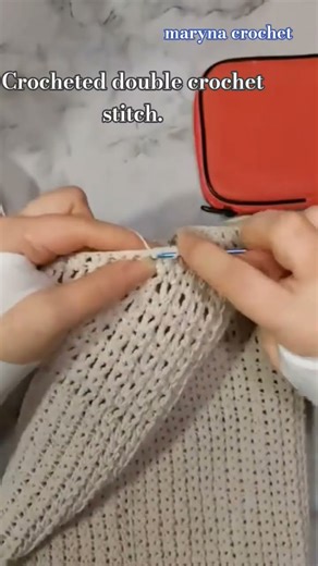 Crocheted double crochet stitch. Crocheted stitch tutorial pattern #crocheting #diyidia #crochetblog