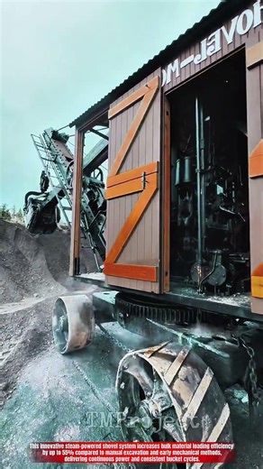 Innovative Steam-Powered Shovel System : Best Heavy-Duty Material Loading