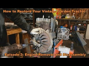 How to Restore Your Vintage Garden Tractor Ep. 3: Kohler K Engine Removal and disassembly