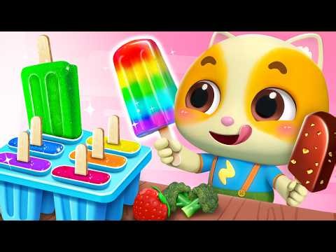 Learn Colors with Ice Cream | Veggies & Fruits | Nursery Rhyme & Kids Song | Mimi and Daddy