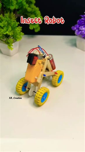 Insect Robot with DC Motor | DIY Jumping Robot Beats Mini Ramps! ⚡ #Shorts #dcmotor #science #tech