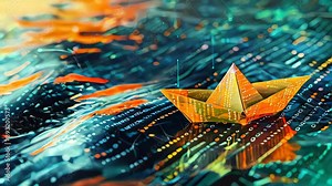 Digital Code Numbers Creative background. Coding Technologies and Programming Languages