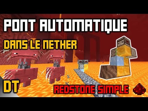 AUTOMATIC BRIDGE IN LAVA [NETHER]: MINECRAFT GUIDE 1.16 & 1.17