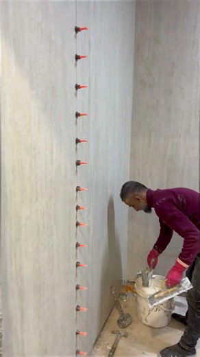 How to professionally install large-sized ceramic and porcelain tiles (step by step) #ca