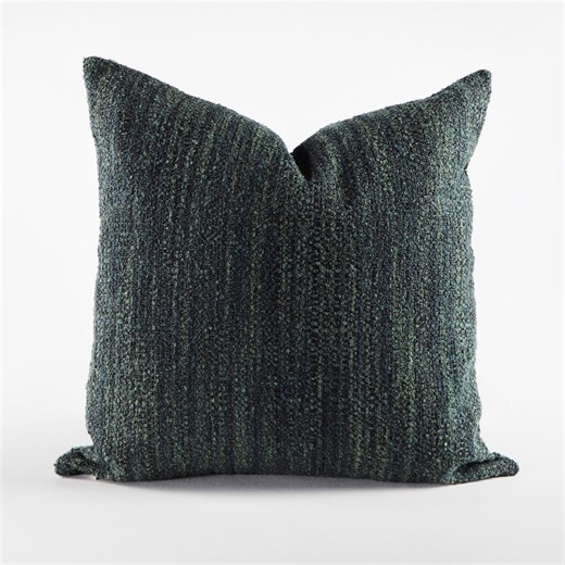 Green Modern Throw Pillow – Textured Cushion Cover - Etsy