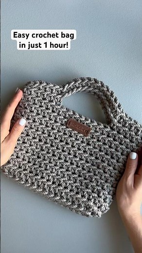 How to crochet for beginners 🧶 easy crochet bag for beginners #crochetforbeginners #crochetbag #diy