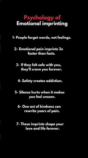 Psychology of Emotional Imprinting 🧠❤️ | Deep Psychology Facts #Shorts