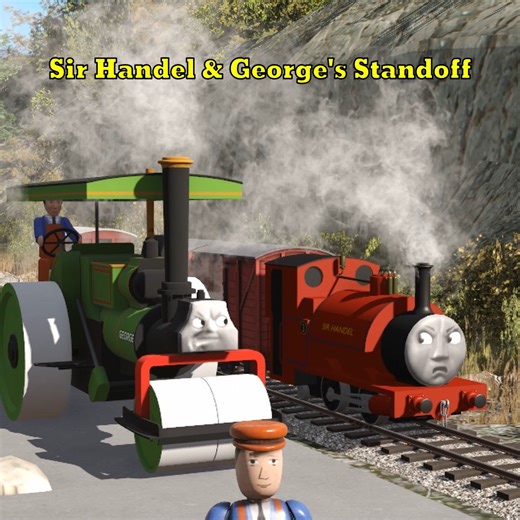 Alex on Instagram: "Sir Handel & George's Standoff #trainz22 #therailwayseries For more videos like this, here's the link to my YouTube Channel: https://www.youtube.com/channel/UCRQUTMyBoLr4dKLP77MjAYw"