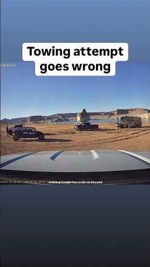 Towing fail rips off front of RV