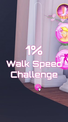 Walking Speed Challenge in Dress to Impress
