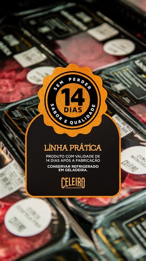Linha Prática Celeiro: até 14 dias de validade na geladeira, sem perder sabor, frescor e qualidade. Isso é possível graças à tecnologia ATM (atmosfera modificada), que preserva o frescor e o sabor, além de evitar contaminação. O resultado? ✅ Corte sempre bonito e suculento ✅ Sabor preservado, sem gosto de “carne guardada” ✅ Mais segurança e menos desperdício Na Celeiro, cada detalhe importa para que você aproveite o melhor da nossa carne! 🤠 | Celeiro Carnes Especiais