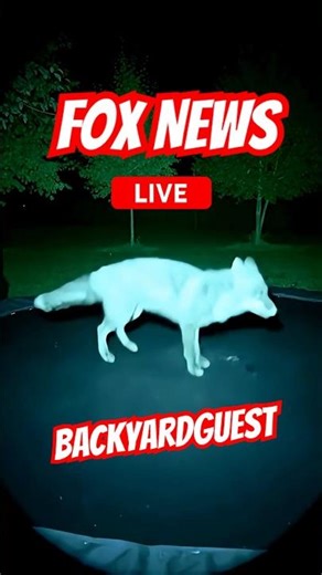 MIDNIGHT FUN: Fox Caught Red-Footed Bouncing on a Trampoline! #funnyanimals #cctv #cute