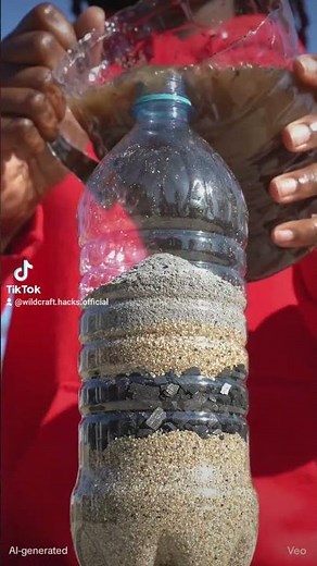 Survival Hack: DIY Charcoal Water Filter 🌲