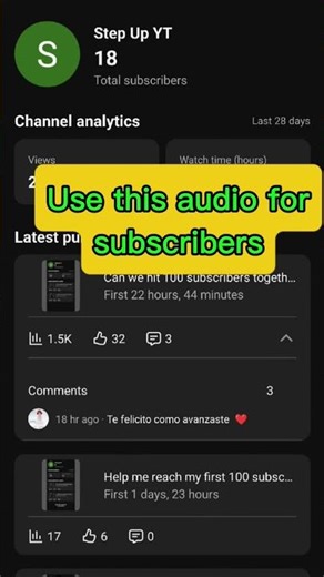 Can we hit 100 subscribers together? 🙏 #Support" #youtubegrowth #audio