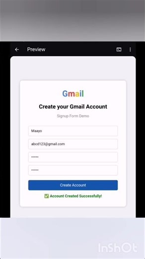 Gmail Signup Form Project (HTML + CSS + JavaScript).#css #js #javascript #python #html #code #coding