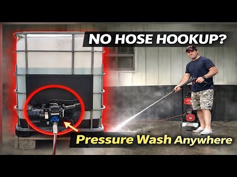 How to Pressure Wash Off-Grid Using an IBC Tote Water Source