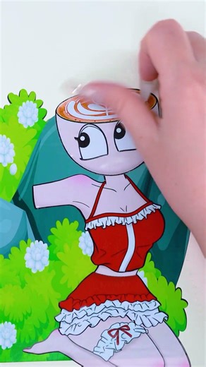 BRAINROT Ballerina Cappuccina Runs Away from Tung Tung Sahur 😱 | Sticker Book ASMR #shorts