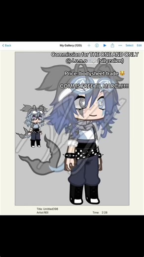 COMMISSION FOR THE ONLY @J.u.n.o 🫧🦴 (sillyz alien) #foryou #fyp #viral #?gachallife💜même #gacha