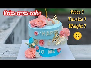 How to make criss cross cake|| criss cross cake making video
