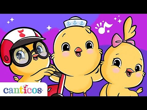 Canticos | Three little chickies! | Songs Starring Nicky, Kiki & Ricky Chickie! | English & Spanish