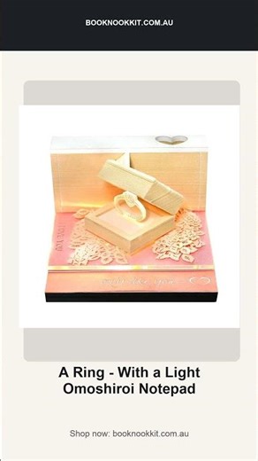 A Ring - With a Light Omoshiroi Notepad | DIY Book Nook Kit #Shorts