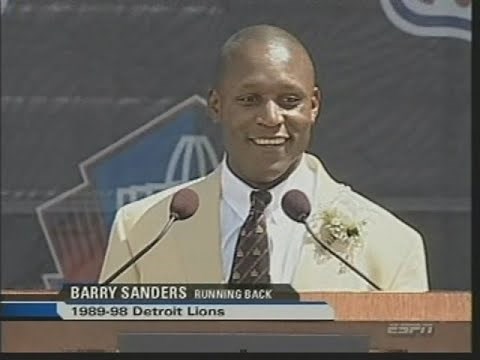 2004 Pro Football Hall of Fame Induction Ceremony Barry Sanders; John Elway