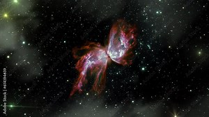 NGC 6302 Planetary Nebula (more popularly called the Bug Nebula or the Butterfly Nebula) in Space. Elements of this Video furnished by NASA. 4K Resolution.