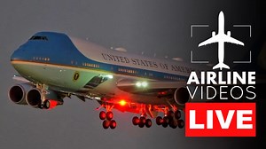 901K views · 10K reactions | Air Force One landed earlier tonight in Los Angeles on Airline Videos Live, capturing the historic arrival from the H Hotel's viewpoint. Experience the moment in the replay! #airforceone #airforce1 #boeing747 #airlinevideoslive #airlinevideos #aviation #aviationdaily #aviationlovers | AIRLINE VIDEOS | Facebook
