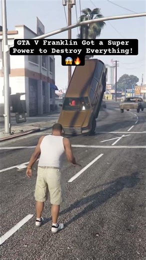 GTA V Franklin Got a Super Power to Destroy Everything! 😱🔥