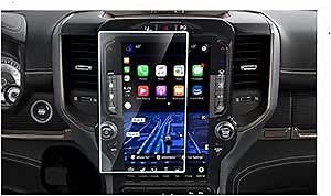 Screen Protector Compatible with 2019 1500 2500 3500 Uconnect 12 Inch Dodge Ram - Anti Glare Scratch,Shock-Resistant, Navigation Protection Accessories Premium Tempered Glass