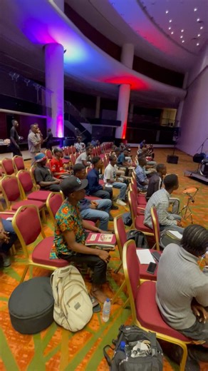 In a drum workshop all the drummers are to learn how to play double bass pedal. All thanks to @jeduthunthemusician for showing us some of his techniques. | Gbenga Ayodeji Daniel