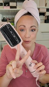 ❤🔥 FIRST LOOK with DEMO - Brand New AIRESS Straightening Blow Dryer Brush from L'ange --> http://t.langehair.com/SHGT3 Cutting-edge 2-in-1 straightening blow dryer brush. ❤ This tool seamlessly combines the effectiveness of a straightening brush and blow dryer to give you effortlessly smooth and sleek hair. With advanced features like far infrared heat, patent-pending bristles, and a negative ion function. | A Thrifty Mom