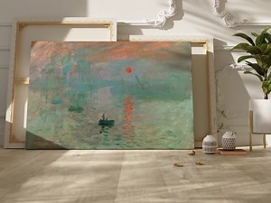 Claude Monet Painting Print - Impression Sunrise | Canvas Print | Giclée Print | Fine Art Print | Large Wall Art Print | Impressionist Art - Etsy