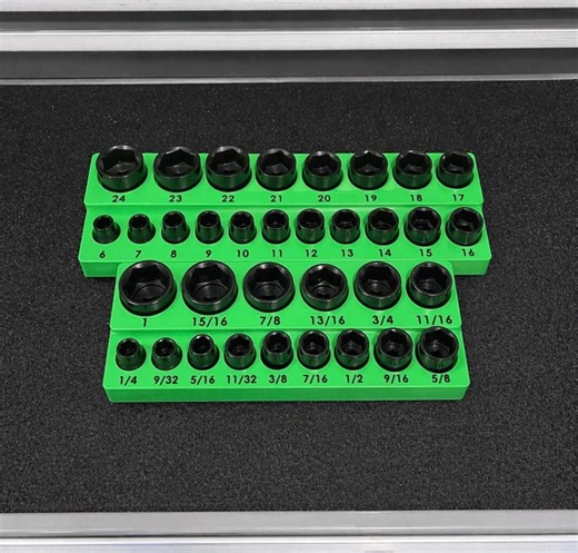 TEKTON IMPACT Shallow 3/8" Socket Organizers W/ Magnetic Base - Metric/sae - 3D Printed Trays - Etsy