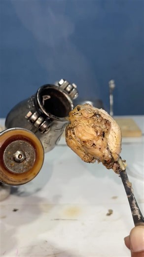 Watch This Chicken Get Destroyed by Hydraulic Pressure 😳🔥 #popcornmachine #shorts #cooking