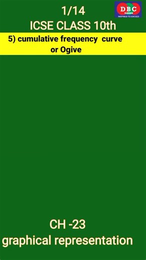 DIPAK BAVISTALE (DIPAK SIR) on Instagram: "Ogive 🔥 cumulative frequency curve #ogive #cumulativefrequency #icseclass10thmathschapter23graphicalrepersentation #icseclassmaths #icseclass10 #dipaksir #dbcclasses #instagramreels #dipakbavistale #trendingreels"