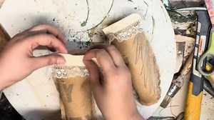 1.1K views · 35 reactions | Creating cute mittens from a farmhouse pillow case #diy #handcrafted #Christmas Full video on YouTube : https://youtu.be/tv0z3KNSuoc?si=fHNJBegRw0JNnZzG | Emily's Upcycled Home | Facebook
