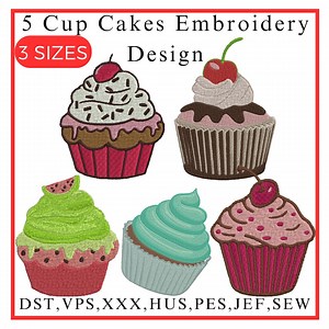 Cupcake Embroidery Design, Cupcake Applique,birthday Embroidery,dessert Embroidery,cake Embroidery, Sweet Cupcake, Machine Embroidery Design - Etsy Australia