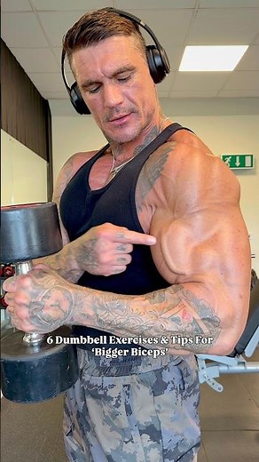 Grow ‘Bigger, Stronger Biceps’ with these 6 dumbbell exercises & tips💪#biceps #bodybuilding