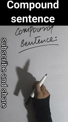 Compound sentence || Definition and examples #shorts