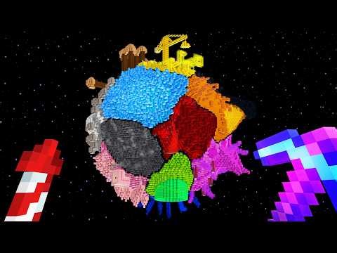 I Built an EVERY COLOUR Planet in Minecraft Hardcore!